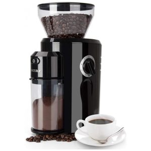 Moedor de Café Elétrico Ajustável com 18 Configurações de Moagem 110V 110W Secura Home Preto