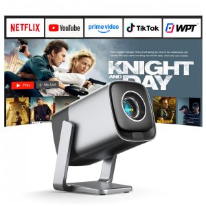 Mini Projetor XuanPad Prata WiFi 6 Bluetooth Suporte 4K 1080P V18