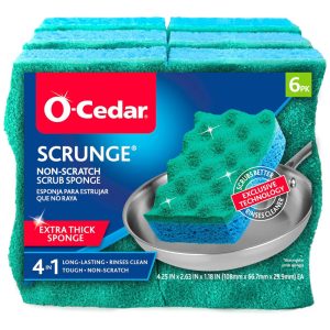 Kit Esponja de Limpeza Esfoliante Multiuso Resistente ao Odor 6 Un O Cedar