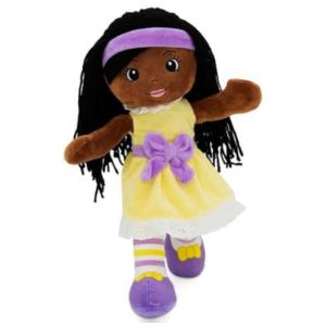 Boneca Bebê de Pano Kaylie da Playtime by Eimmie - 3556 Centímetros - Ideal para Crianças - Brinquedo Lavável com Tecido Sensorial - Perfeito para Brincar