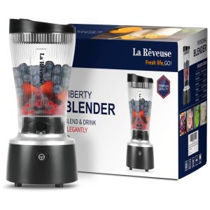 Liquidificador para Vitaminas 440mL com Copo Portátil de 440mL e sem BPA 110V 250W La Reveuse Preto