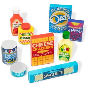 Kit Alimentos Infantil de Madeira para Brincar com 9 Peças para Crianças Acima de 3 Anos Melissa & Doug