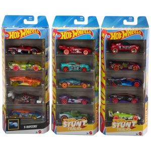 Hot Wheels: Conjunto de 5 Carros ou Caminhões em Miniatura 3 Conjuntos Temáticos de 5 Veículos na Escala 1:64 Totalizando 15 Veículos para Coleciona