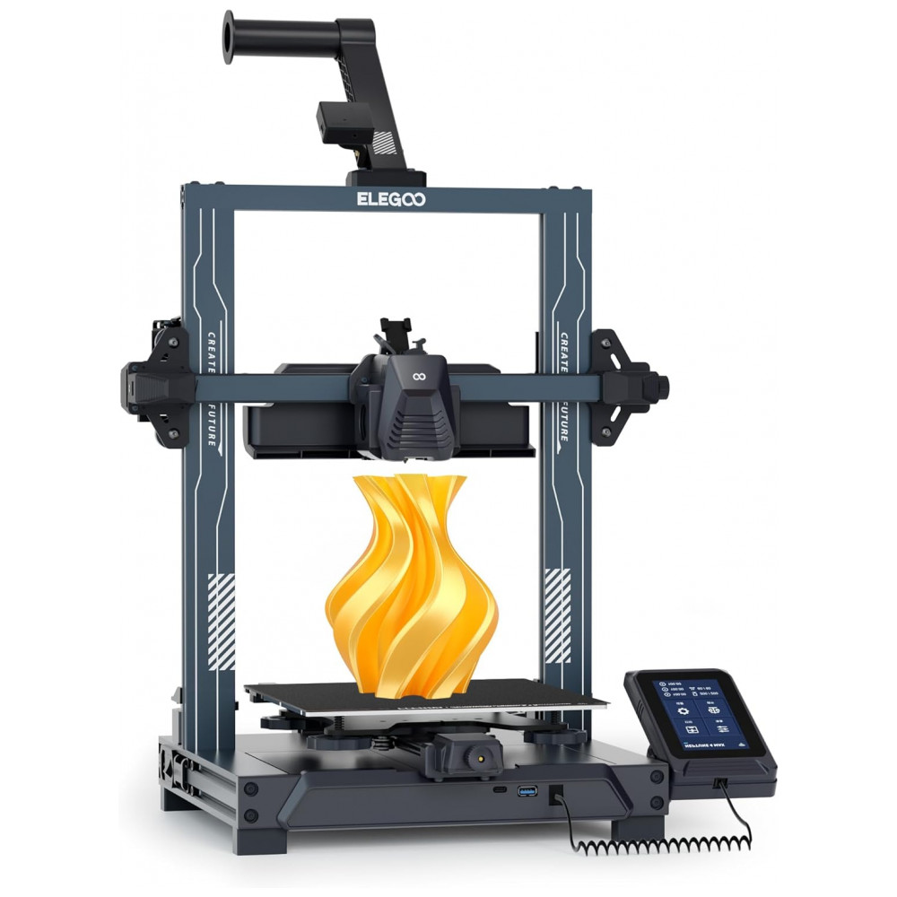 Impressora 3D ELEGOO Neptune 4 Pro, Velocidade de 500mm/s, Firmware Klipper, Auto Nivelamento e Extrusora de Acionamento Direto, Montagem Fácil,