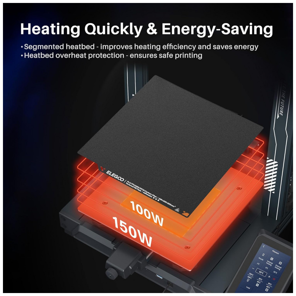 Impressora 3D ELEGOO Neptune 4 Pro, Velocidade de 500mm/s, Firmware Klipper, Auto Nivelamento e Extrusora de Acionamento Direto, Montagem Fácil, - Imagem 4