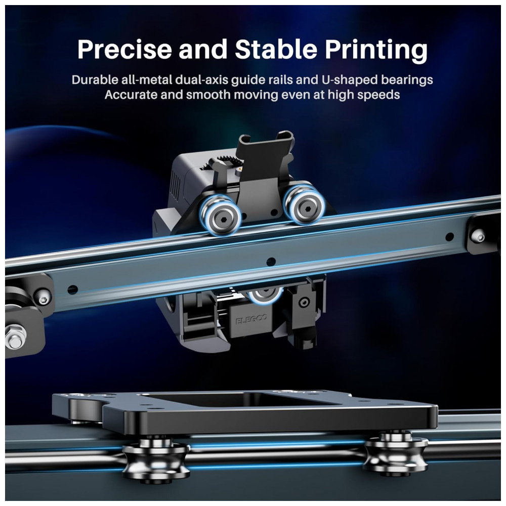 Impressora 3D ELEGOO Neptune 4 Pro, Velocidade de 500mm/s, Firmware Klipper, Auto Nivelamento e Extrusora de Acionamento Direto, Montagem Fácil, - Imagem 5