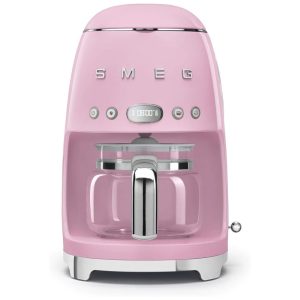 Cafeteira Elétrica Programável 50s Expresso Retro Programável 1050W 110v SMEG DCF02PKUS Rosa