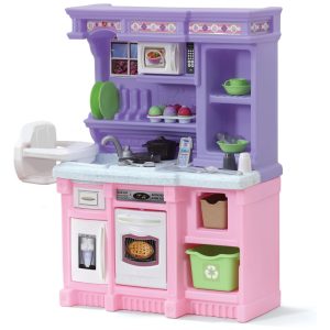 Cozinha de Brinquedo com Luzes Sons e 30 Acessórios para Crianças de 2 Anos ou Mais Step2 Roxo e Rosa