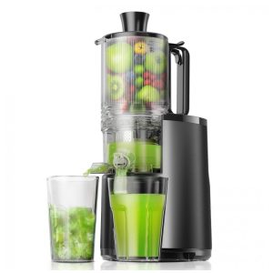 Extrator de Sucos a Frio EUHOMY 145 cm de Boca de Alimentação Extra Grande Extrator de Sucos Lento 250W Alto Rendimento de Suco para Frutas