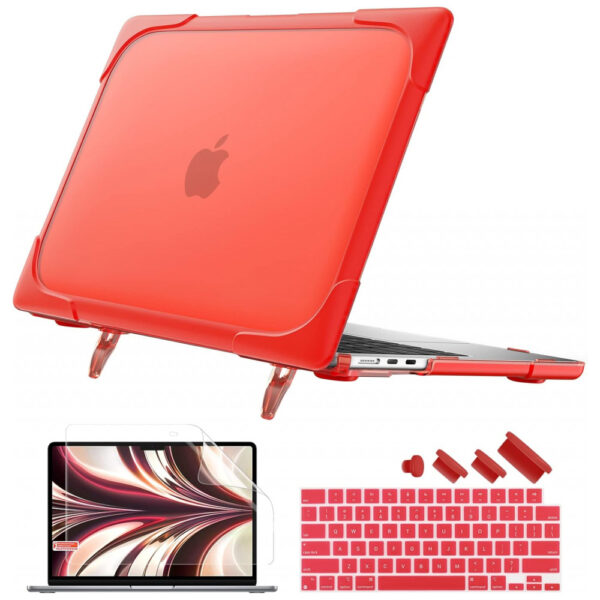 Capa Rígida Antichoque Vermelha para MacBook Air 13,6″ (2022–2025, Modelos A2681/M2, A3113/M3, A3240/M4) – Batianda