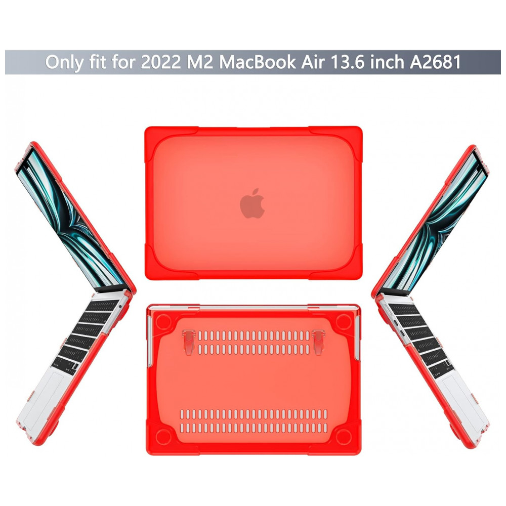 Capa Rígida Antichoque Vermelha para MacBook Air 136″ (2022–2025 Modelos A2681/M2 A3113/M3 A3240/M4) – Batianda - Imagem 2