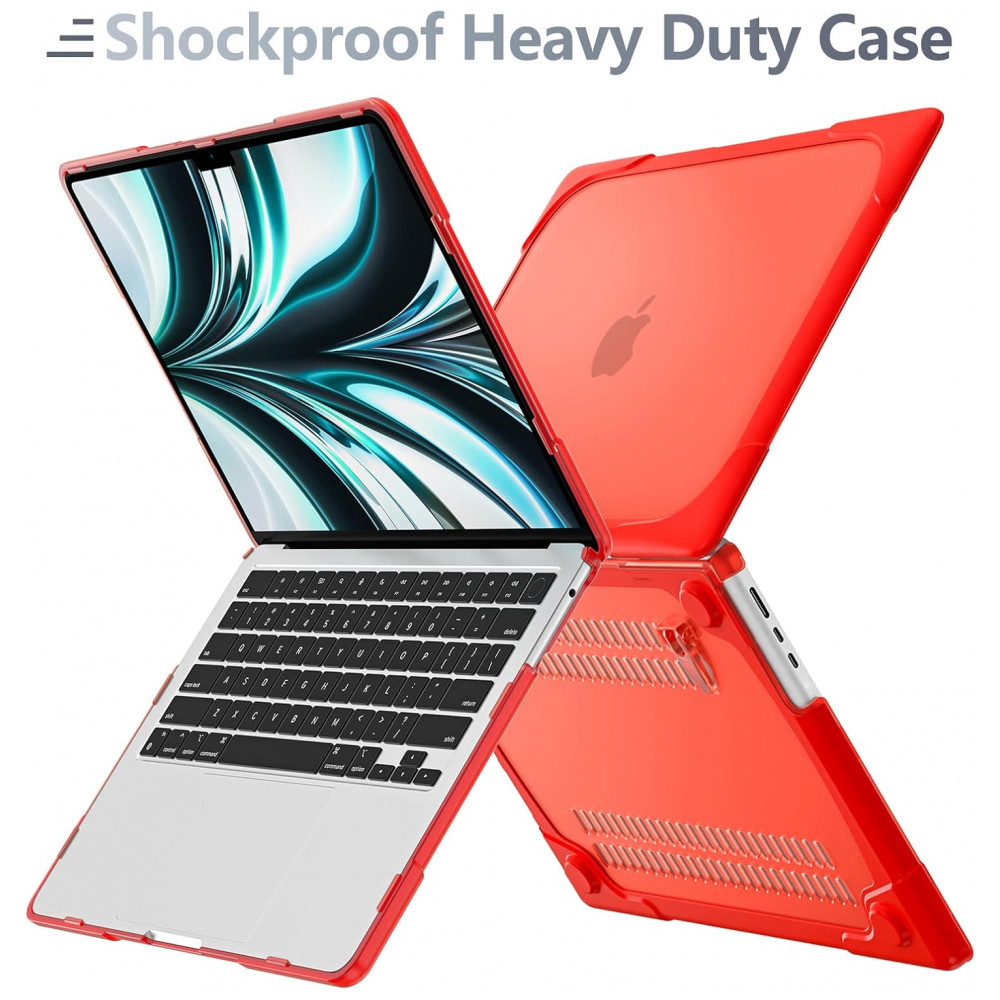 Capa Rígida Antichoque Vermelha para MacBook Air 136″ (2022–2025 Modelos A2681/M2 A3113/M3 A3240/M4) – Batianda - Imagem 6