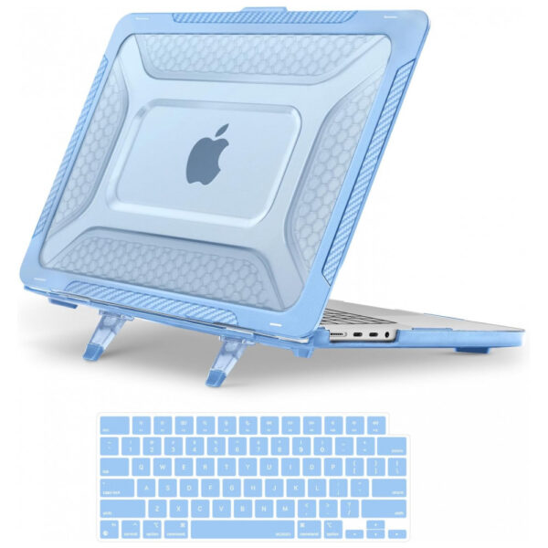 MOSISO Capa Rígida para MacBook Pro 16" 2025-2021, TPU Anti-Choque com Kickstand e Teclado, Air Blue