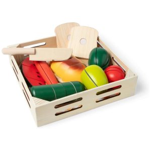 Kit Alimentos de Cortar Infantil de Madeira com 25 Peças para Crianças Acima de 3 Anos Melissa & Doug