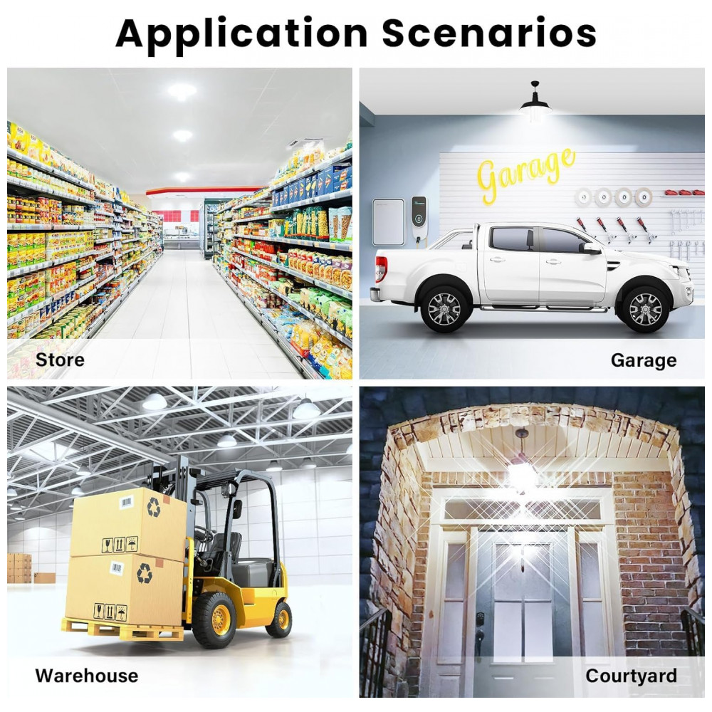 Lâmpadas de Milho de LED Equivalentes a 1000W da NS, Lâmpada de Milho de 100W com 15000 Lumens 5000K Branco Luz do Dia, Base E26E39 Lâmpadas de LED, - Imagem 4