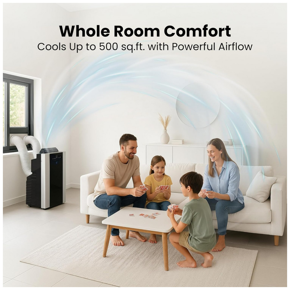 Ar Condicionado Portátil 14.000 BTU Aquecedor com Desumidificador de Duas Mangueiras da Whynter para Ambientes de até 46m² - Imagem 7