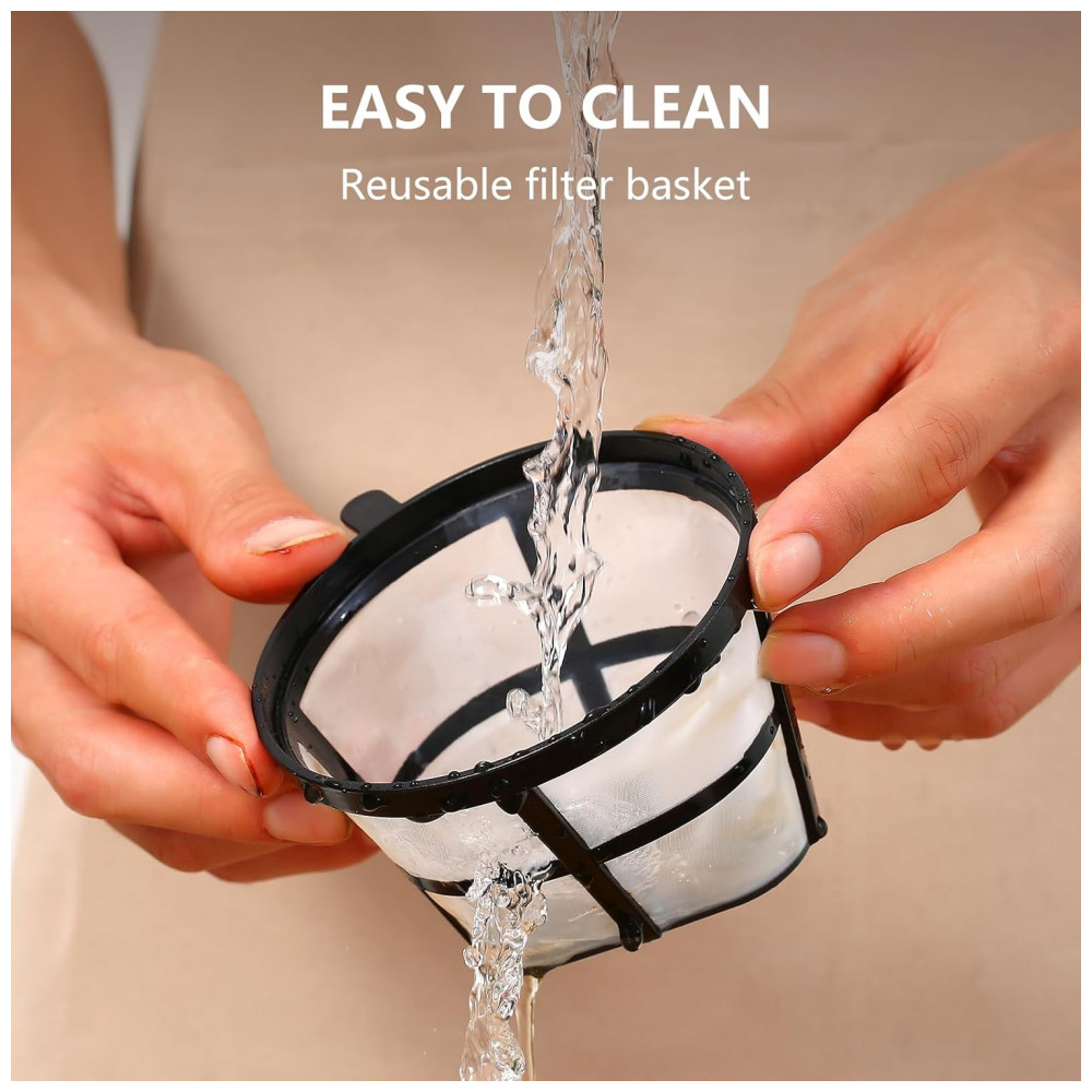 Cafeteira Programável para 56 Xícaras, Filtro Reutilizável, Jarra de Café, Indicador de Nível de Água, Desligamento Automático, Preto Aço Inoxidável - Imagem 4