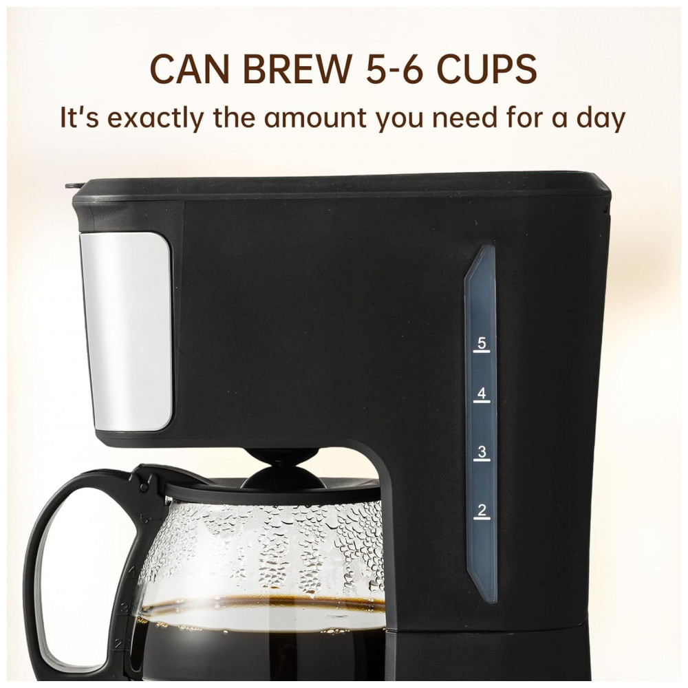 Cafeteira Programável para 56 Xícaras, Filtro Reutilizável, Jarra de Café, Indicador de Nível de Água, Desligamento Automático, Preto Aço Inoxidável - Imagem 5