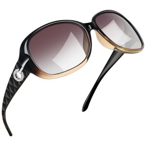 Óculos de Sol Feminino com Proteção UV Joopin A18 Marrom Gradiente