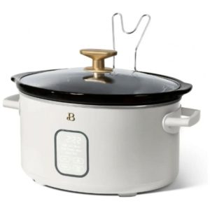 Panela elétrica de cozimento lento Beautiful 6L programável branca display touch 210W 5 funções 110V