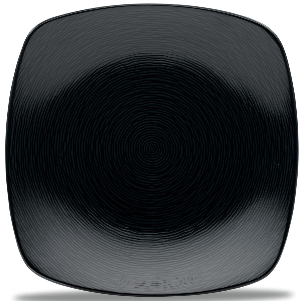 Prato com Formato Quadrado e Material de Porcelana Noritake 43817-737 Preto
