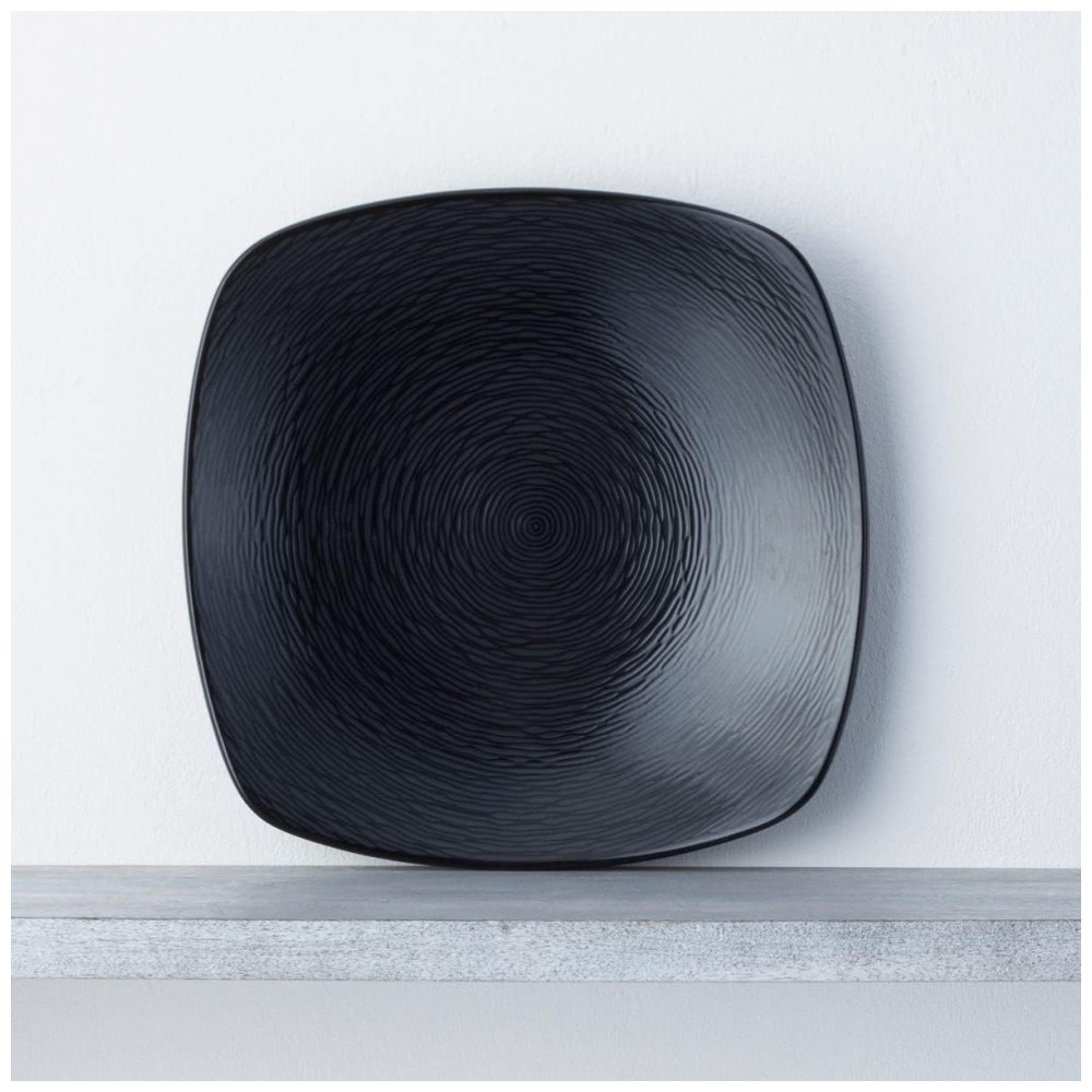 Prato com Formato Quadrado e Material de Porcelana Noritake 43817-737 Preto - Imagem 2