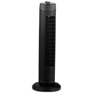 Ventilador de Torre Oscilante Silencioso com 3 Velocidades e 3 Modos 110V 35W COSTWAY Preto