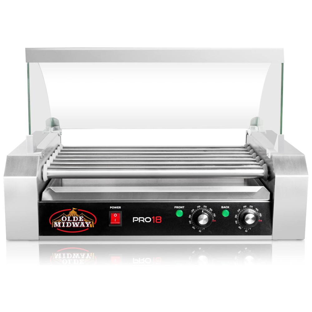 Máquina de Hot Dog para 18 Salsichas Aço Inox 900W 110v OLDE MIDWAY ROLL PRO18 CVR Branco - Imagem 3
