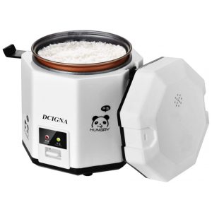 Panela de Arroz Elétrica 12L com Cesto Antiaderente e Função Manter Aquecido 110V 200W DCIGNA Branca