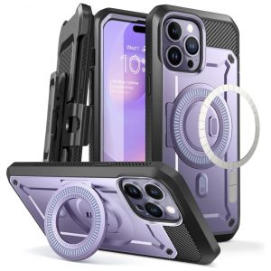 Capa para Iphone 14 Pro Max de Alta Resistencia com Clipe de Cinto Coldre Suporte SUPCASE Roxo
