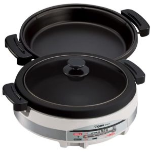 Frigideira Elétrica Controle de Temperatura 1350W 110V ZOJIRUSHI EP RAC50 Branco e Prata