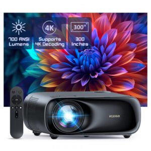 Projetor LED NexiGo PJ40 Gen 3 Full HD 1080p 700 ANSI até 300 polegadas 20W Wi Fi Bluetooth 110V 220V