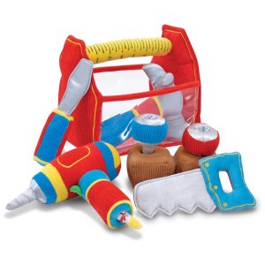 Kit de Ferramentas Infantis de Pelúcia com Broca Vibratória e 9 Peças para Crianças Acima de 3 Anos Melissa & Doug