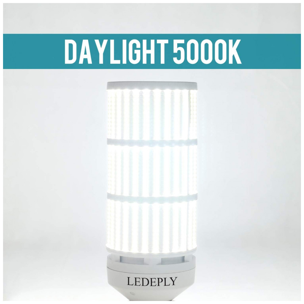 Lâmpada LED Corn 150W LEDEPLY, 15000 lúmens, 5000K daylight, base E26/E39, alta eficiência para galpões, fábricas, oficinas e áreas externas. - Imagem 3
