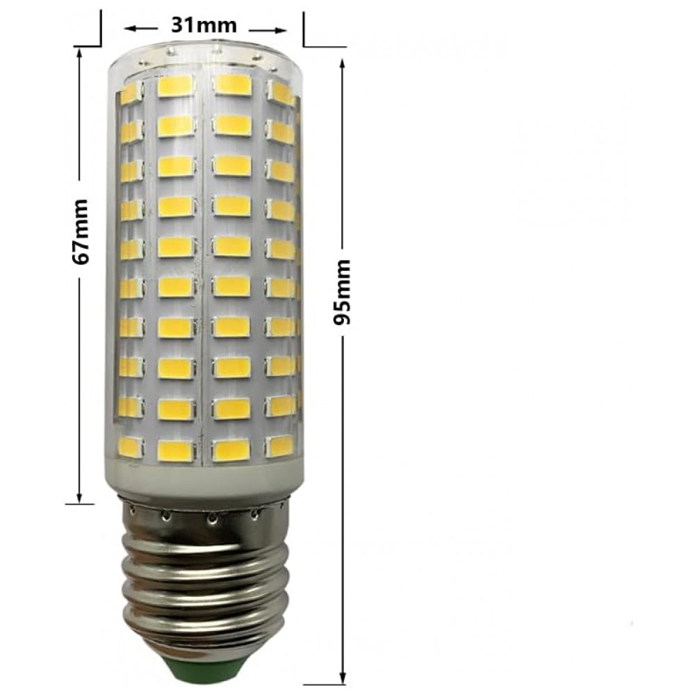 Kit 2 Lâmpadas LED Milho E27 20W 3000K Branco Quente, 110 LEDs,Equivalente 150-200W,Iluminação Econômica e Potente para Ambientes internos,K JINGKELAI - Imagem 4
