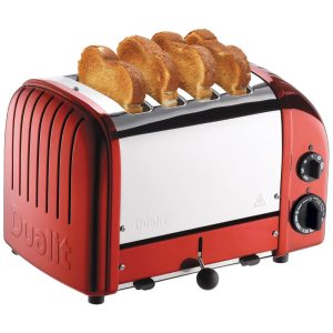 Torradeira Elétrica 4 Fatias com 3 Níveis de Tostagem 110v DUALIT 47171 Vermelho