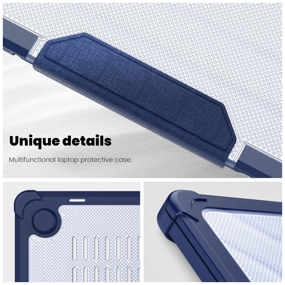 Capa Rígida Antichoque Navy Blue XK para MacBook Air 15″ (2023–2025, Modelos A3241/A3114/A2941, M2/M3/M4) – MEEgoodo - Imagem 7
