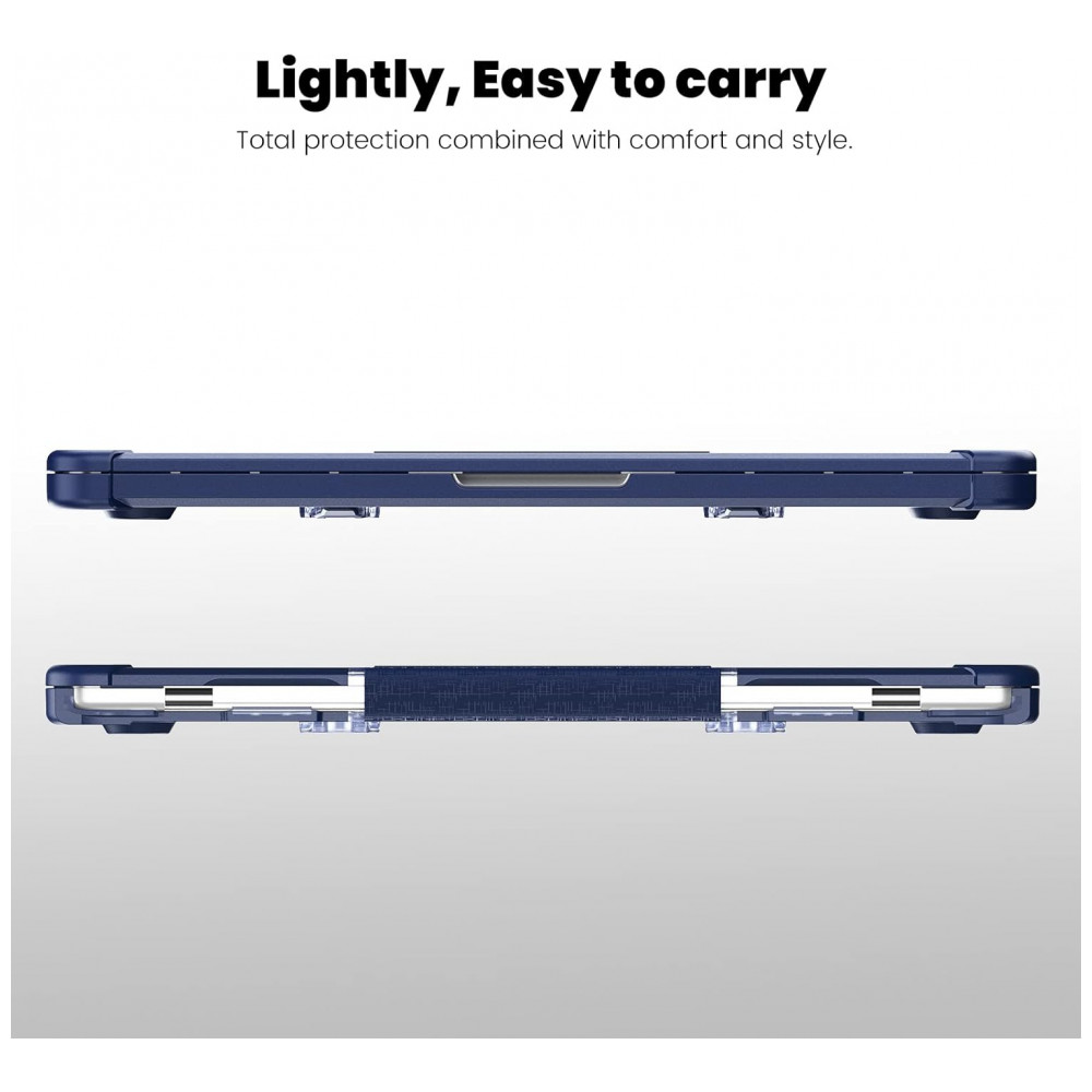 Capa Rígida Antichoque Navy Blue XK para MacBook Air 15″ (2023–2025, Modelos A3241/A3114/A2941, M2/M3/M4) – MEEgoodo - Imagem 8