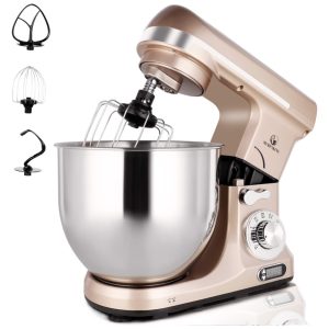 Batedeira Profissional de Bancada com Temporizador 6Litros 500W 6 Velocidades Cabeçote Inclinável Máquina de Cozinha Elétrica - MURENKING