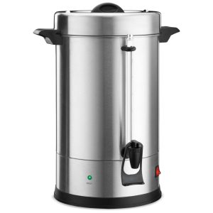 Urna de Café Comercial em Aço Inoxidável 147L com Medidor de Quantidade Luz Indicadora e Plugue de 5 a 15 fases 110V 1440W Waring WCU110 Prata