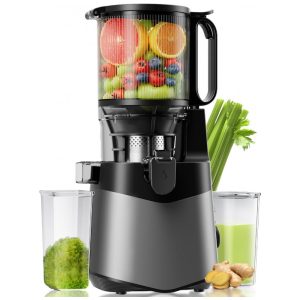 Extrator de Suco a Frio Bocal Largo de 134 cm Máquina Extratora de Suco com 400W Alto Rendimento de Suco EanOruus