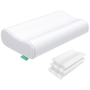 Travesseiro Ortopédico Cervical para Alívio de Tensão no Pescoço Tamanho King com Capa Removível UTTU Branco