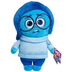 Pelúcia Falante Personagem Tristeza 19 cm de Altura Divertida Mente 2 para Crianças de 3 Anos ou Mais