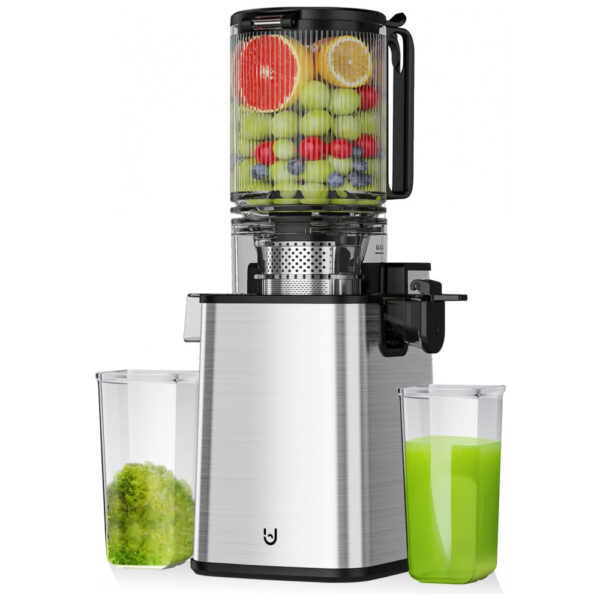 Extrator de Suco de Prensagem a Frio, Bocal Largo de 13,5 cm, Máquina Extratora de 400W, Alto Rendimento de Suco, EanOruus