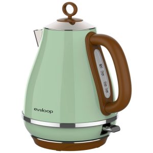 Chaleira Elétrica Evoloop JK-140G Verde Brilhante 17L Inox 1500W Proteção Secagem Automática Visor Nível 110V