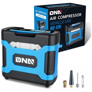 Compressor de Ar com Fio Portátil 150 PSI com Manômetro 12V DNA MOTORING TOOLS00213 Azul