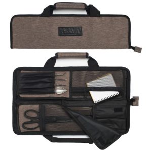 Estojo Bolsa Portátil para Facas com 20 Slots Facas não Incluídas ASAYA Marrom