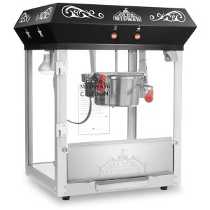 Pipoqueira Elétrica Faz até 66 kg de Pipoca com Panela de 113g e Copo Medidor 110V 640W Olde Midway Preta