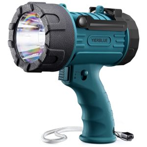Refletor YIERBLUE Recarregável à Prova d'Água com Lanterna LED de 800 Lumens 12 Horas de Uso Contínuo Resistente a Impactos Suporte Dobrável e Lent