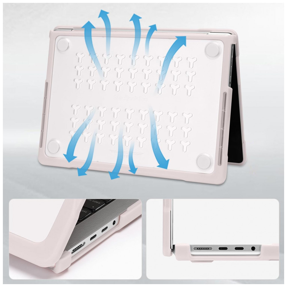 MOSISO Capa para MacBook Pro 16" 2025-2021 M4/M3/M2/M1, Hard Shell Anti-Risco com TPU, Filme de Teclado e Adaptador Type C, Cor Cáqui - Imagem 5